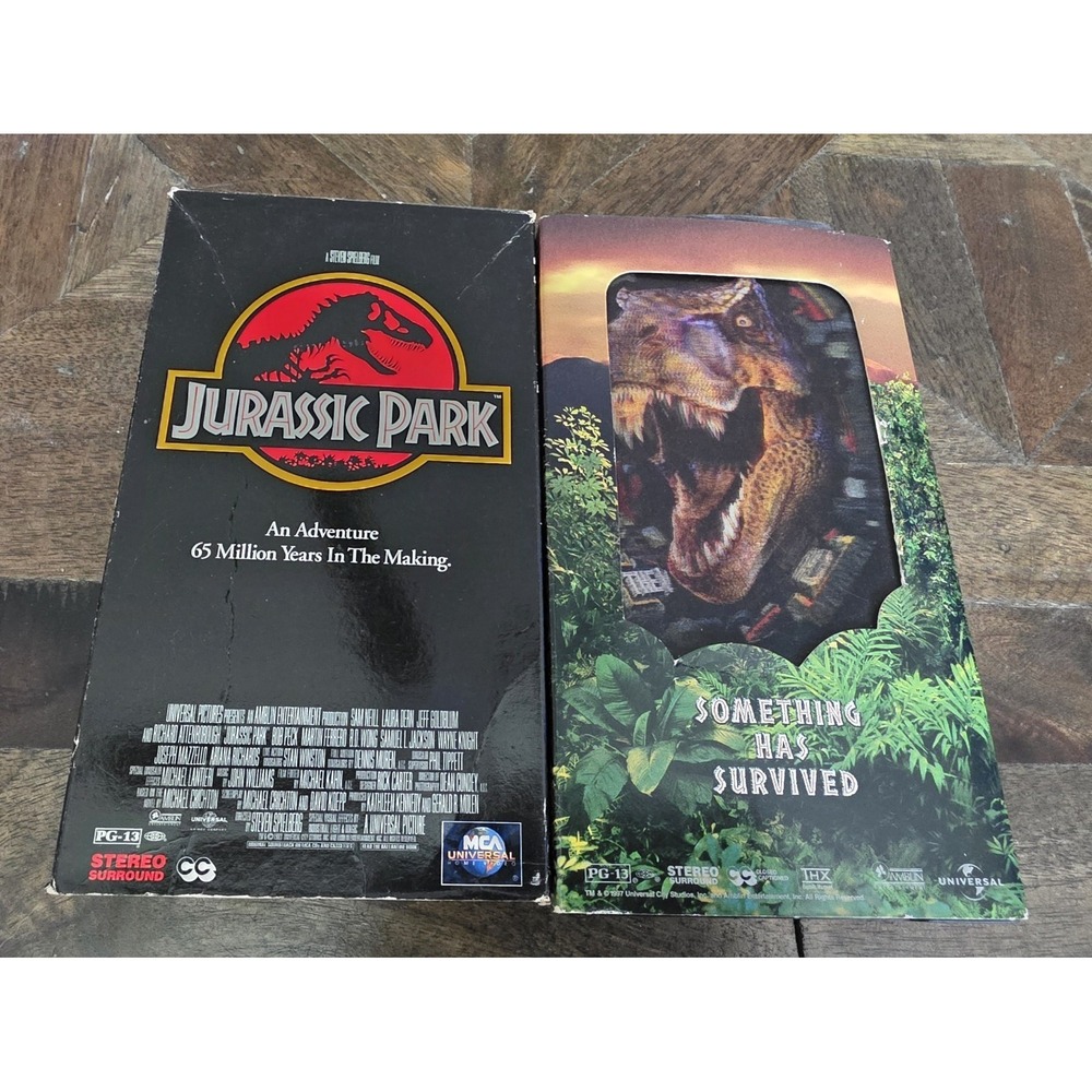 Jurassic Park & The Lost World Jurassic Park VHS Movie Lot Steven Spielberg...